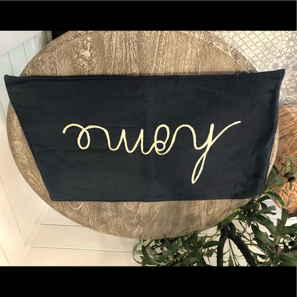 Pottery Barn “home” Lumbar Pillow Cover